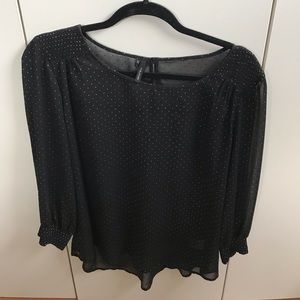 Black sheer blouse